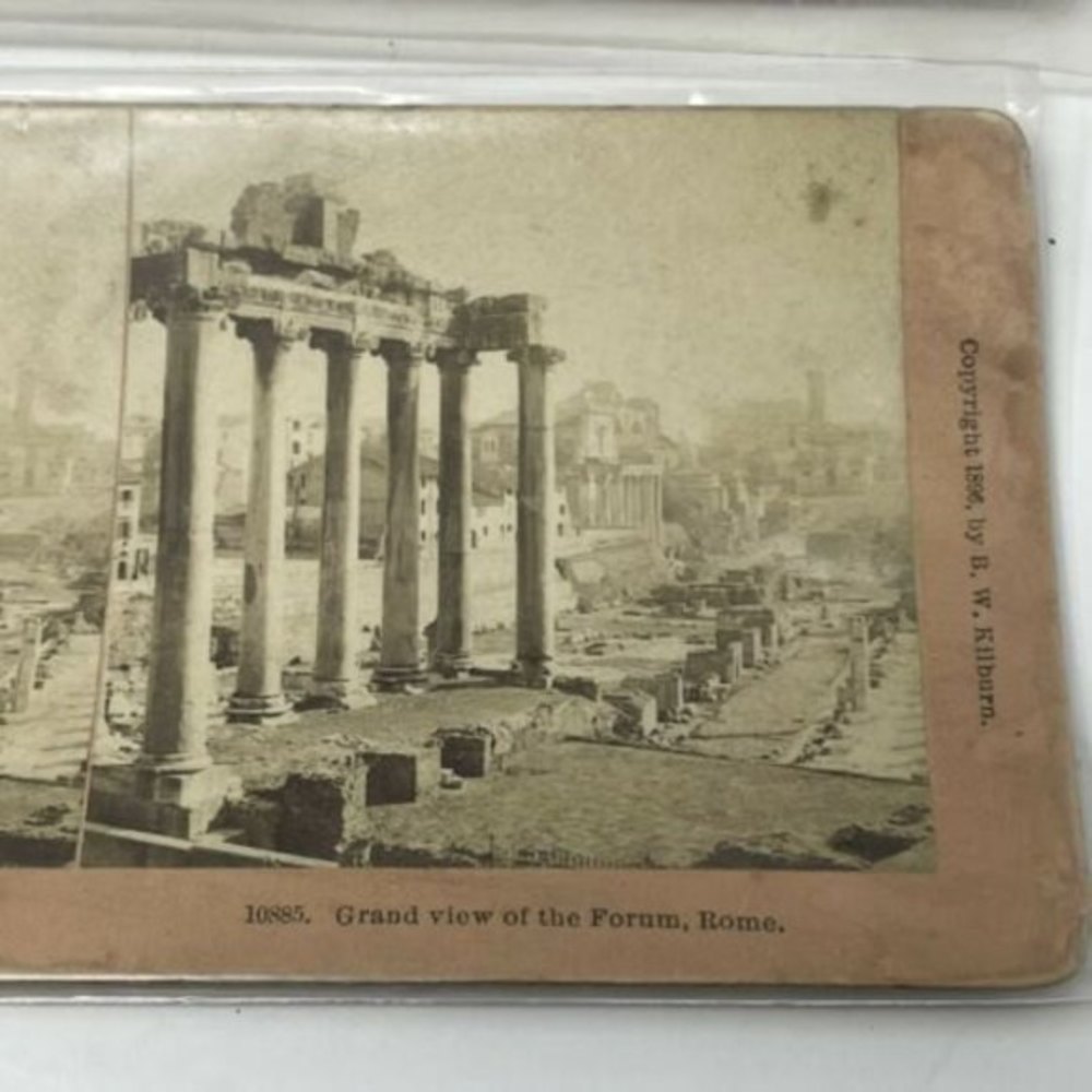 12‎ Antique Vintage StereoView Photo Card 7"x3.5" Rome Jesus Boston Sweden - Picture 5 of 12